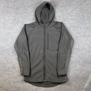 Badlands Hoodie Mens L Gray Flex Full Zip Grid Fleece Thermal Hunting Outdoors